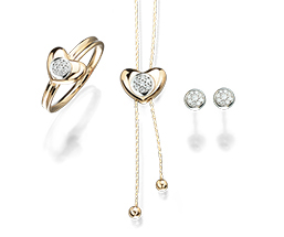 Cablecar Jewelry The Shorty Collection Set Heart Ref. BL555
